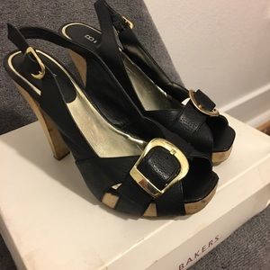 Sandals black high heel